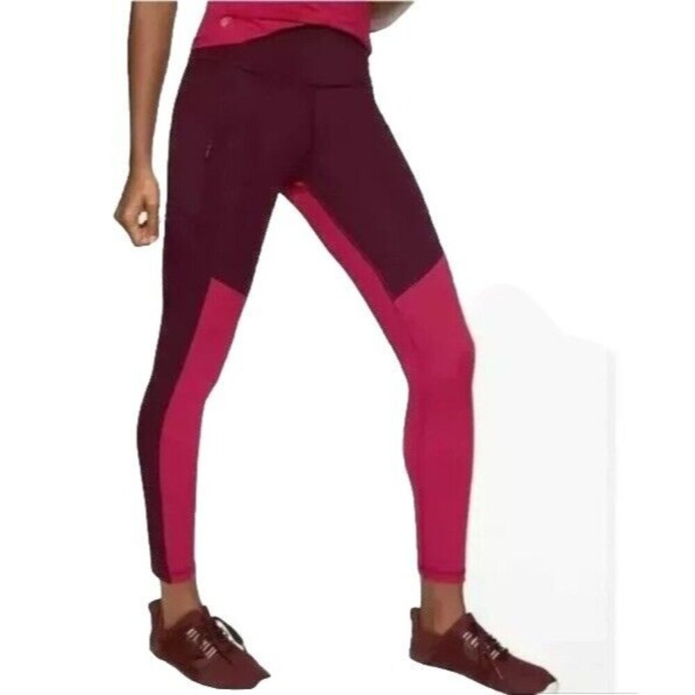 Athleta Leggings Sz XS Women’s All In Structure 7/8 Tight in Auberge Burgundy